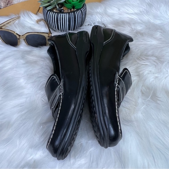 ROMEO PACINI Elegant Black Loafers with White Detailing, 10B - Picture 7 of 8